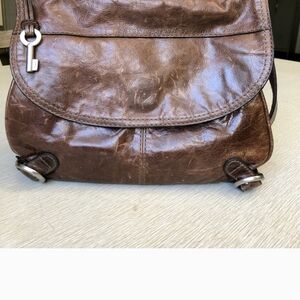 Fossil Brown Leather Crossbody Bag